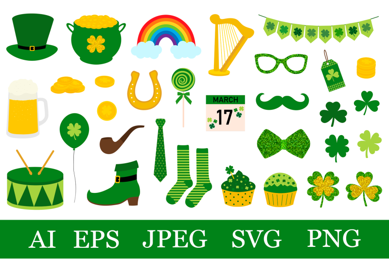 st-patricks-day-bundle-st-patricks-day-clipart-svg