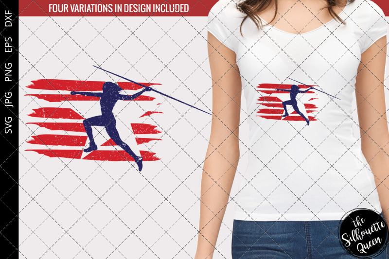 javelin-throw-women-track-and-field-flag-svg-american-flag