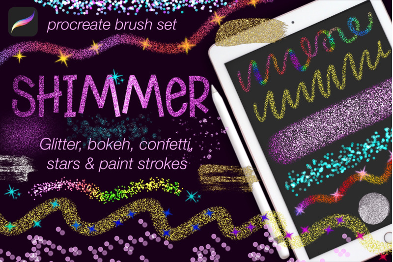 shimmer-brush-set-for-procreate-glitter-confetti-bokeh