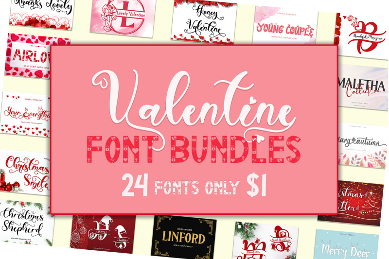 valentine-font-bundles
