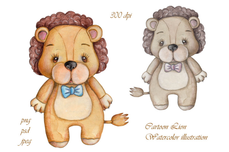 cartoon-lion-watercolor-illustration-for-kids
