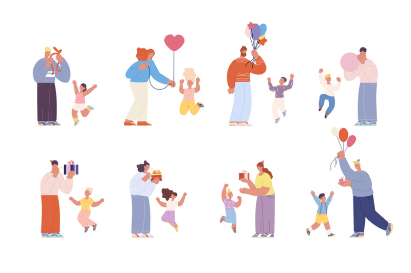 parents-congratulations-kids-birthday-family-party-cartoon-children