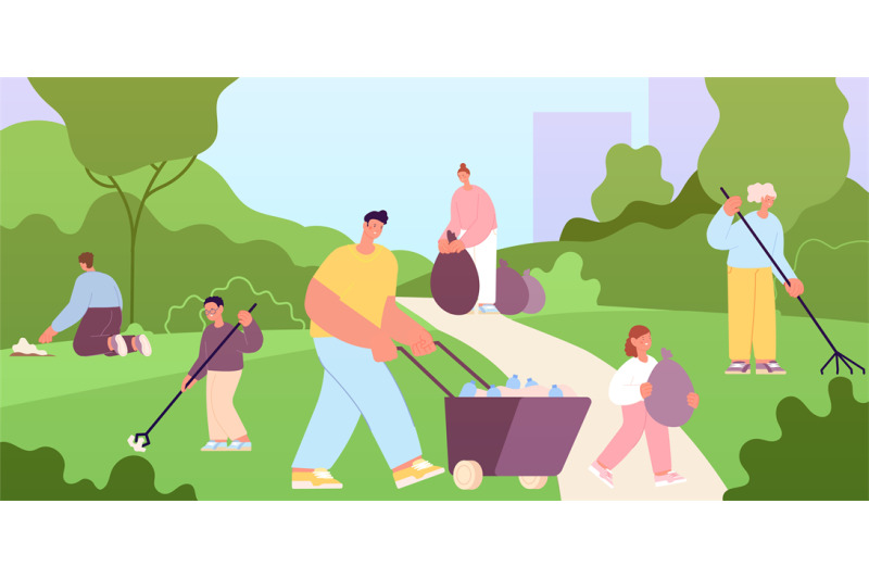 people-cleaning-park-clean-environment-help-nature-together-eco-vol