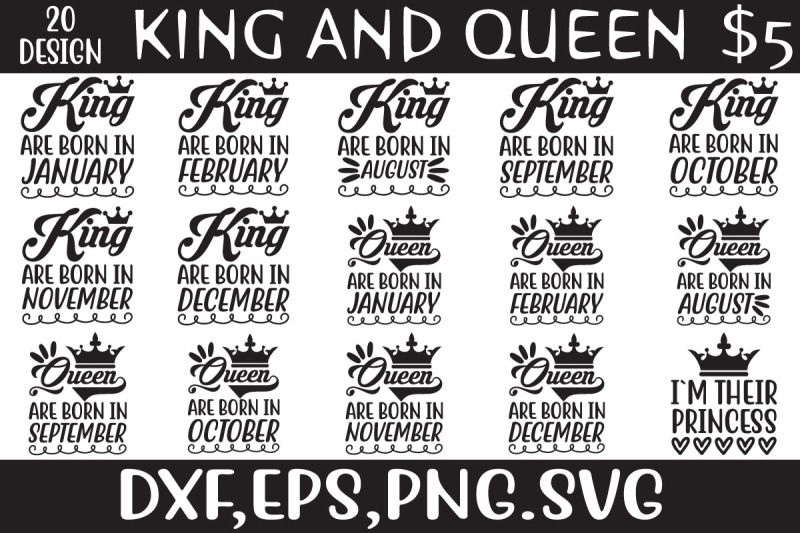 king-and-queen-svg-bundle