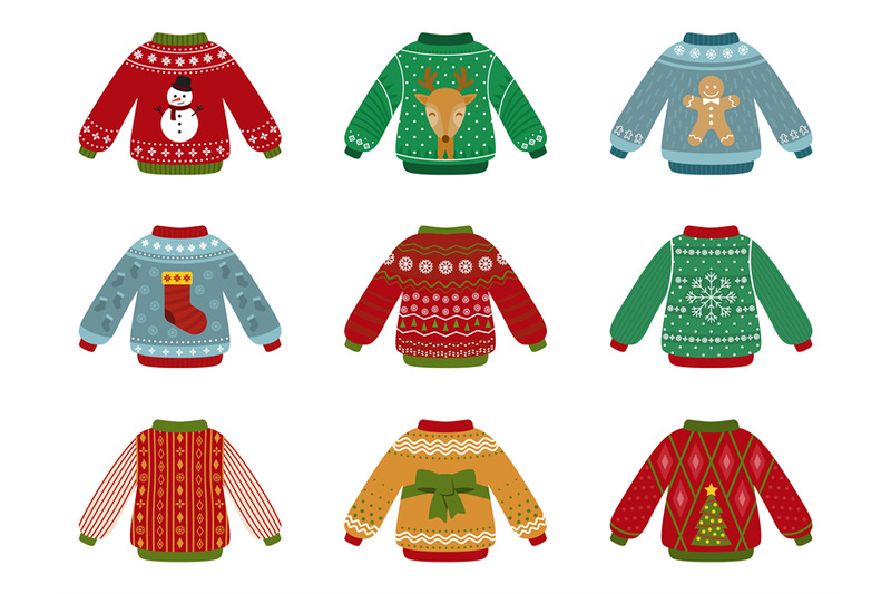 cartoon-ugly-sweater-christmas-sweaters-collection-decorative-holida