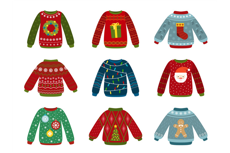 christmas-holiday-sweater-ugly-sweaters-xmas-jumper-flat-winter-war