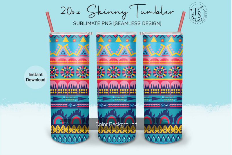 tribal-pattern-20oz-tumbler-sublimation-wrap