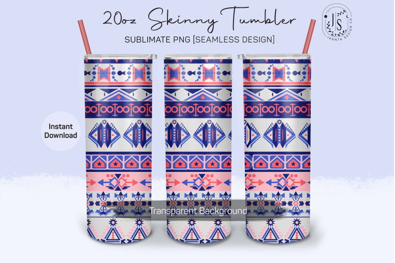 tribal-pattern-20oz-tumbler-sublimation-wrap