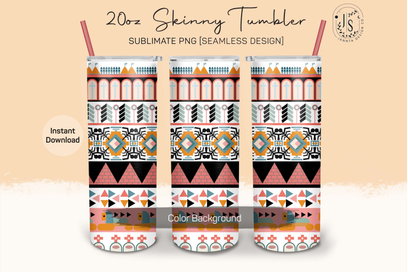 tribal-pattern-20oz-tumbler-sublimation-wrap