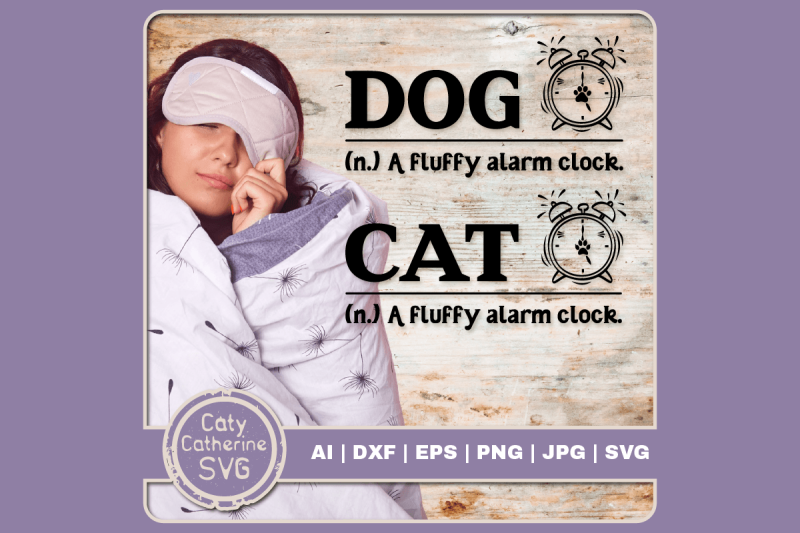 dog-cat-dictionary-definition-a-fluffy-alarm-clock-bundle-svg-cut-file