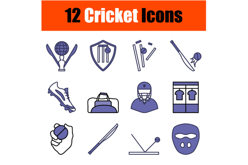 cricket-icon-set