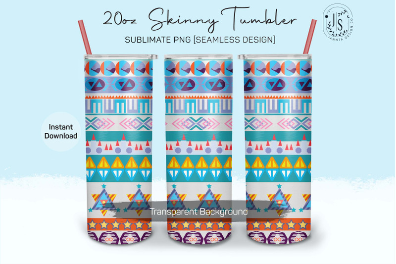 tribal-pattern-20oz-tumbler-sublimation-wrap