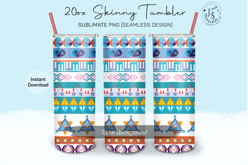 tribal-pattern-20oz-tumbler-sublimation-wrap