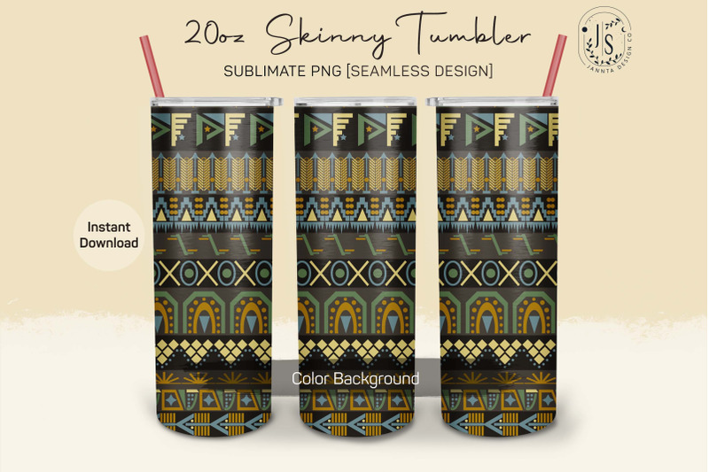 tribal-pattern-20oz-tumbler-sublimation-wrap