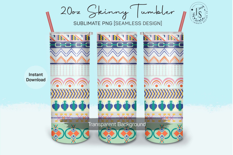 tribal-pattern-20oz-tumbler-sublimation-wrap