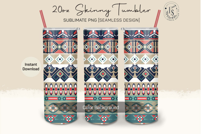 tribal-pattern-20oz-tumbler-sublimation-wrap