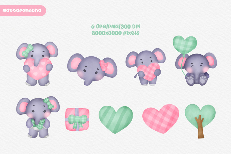 watercolor-cute-elephants-clipart