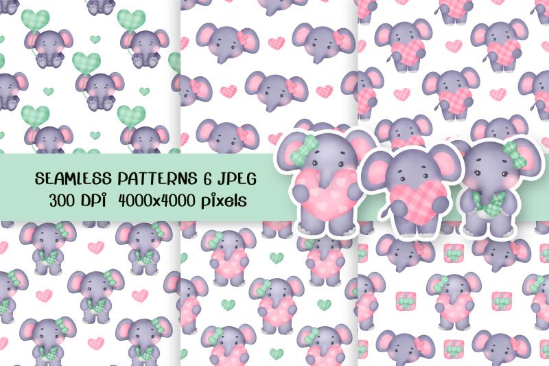 cute-elephant-seamless-patterns