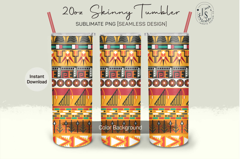 aztec-pattern-20oz-tumbler-sublimation-wrap