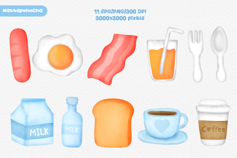 watercolor-breakfast-clipart