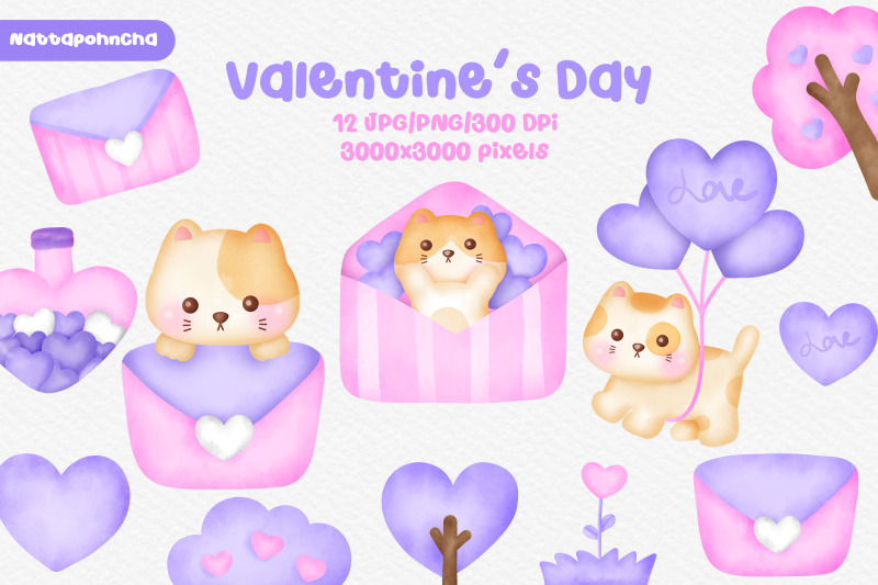 valentine-039-s-day-with-cat-clipart