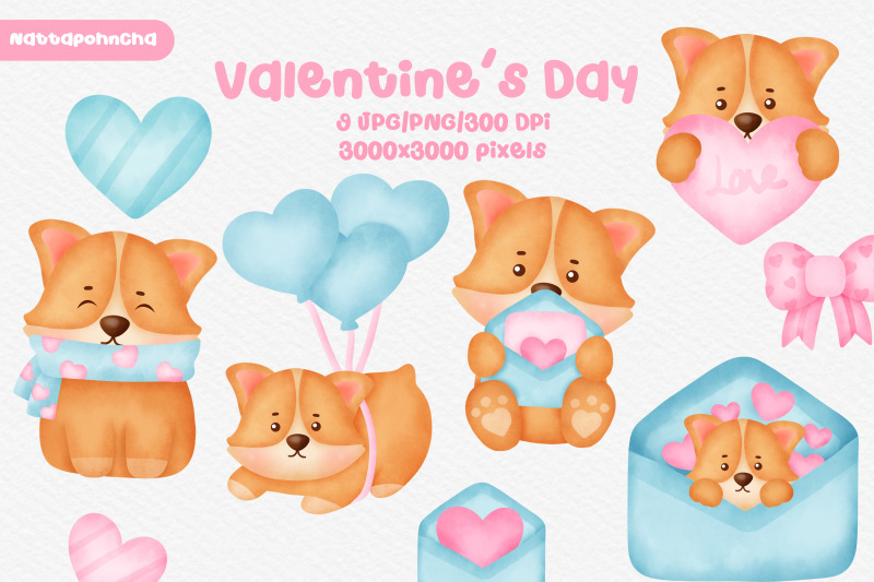 valentine-039-s-day-with-corgi-dog-clipart