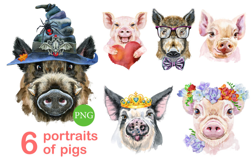 cute-watercolor-pigs-part-3