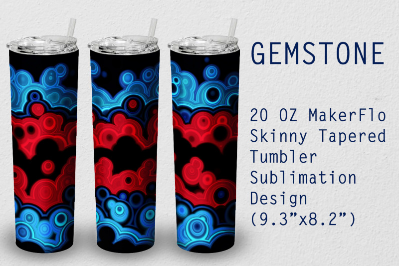 tumbler-tapered-20-oz-sublimation-gem-stone-wrap-design