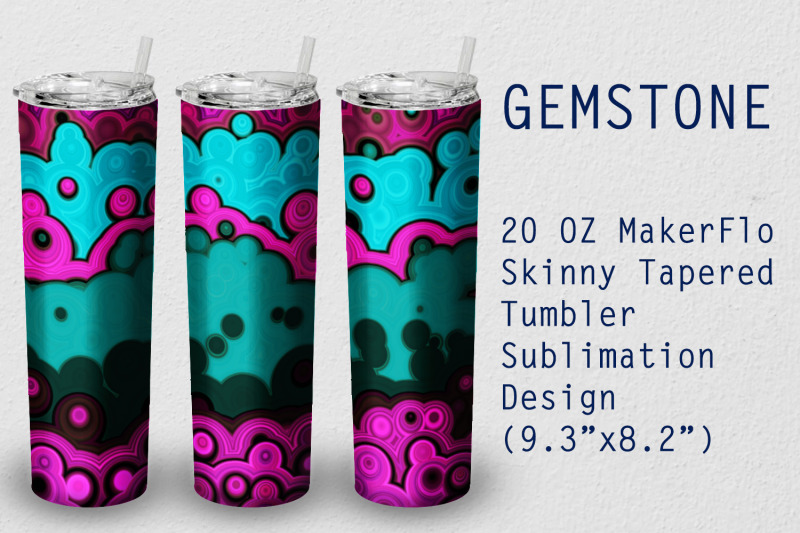 tumbler-tapered-20-oz-sublimation-gem-stone-wrap-design