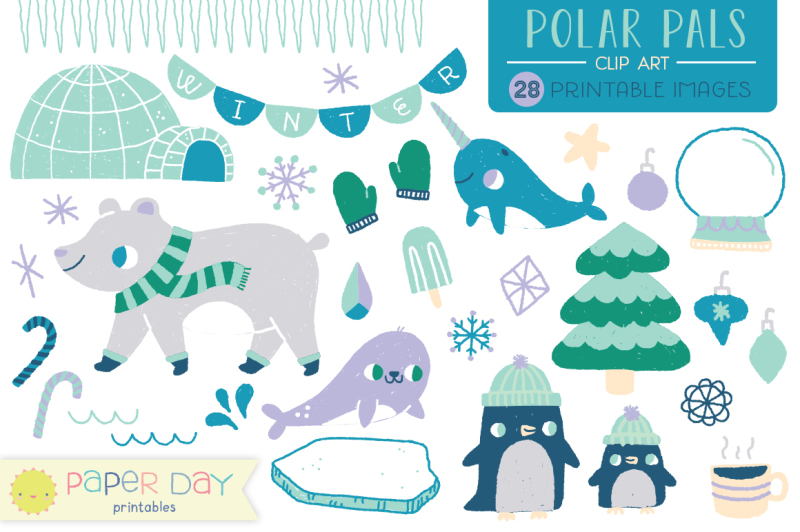 polar-pals-winter-clip-art-raster