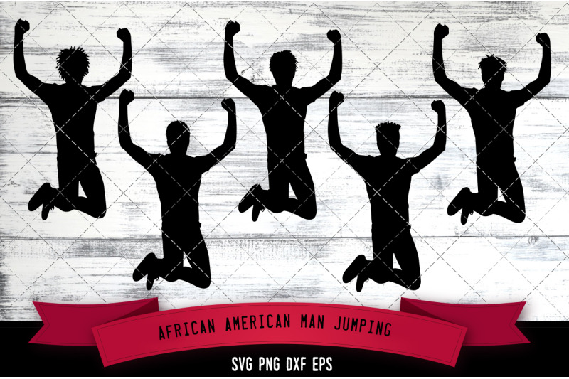 african-american-man-jumping-silhouette-svg