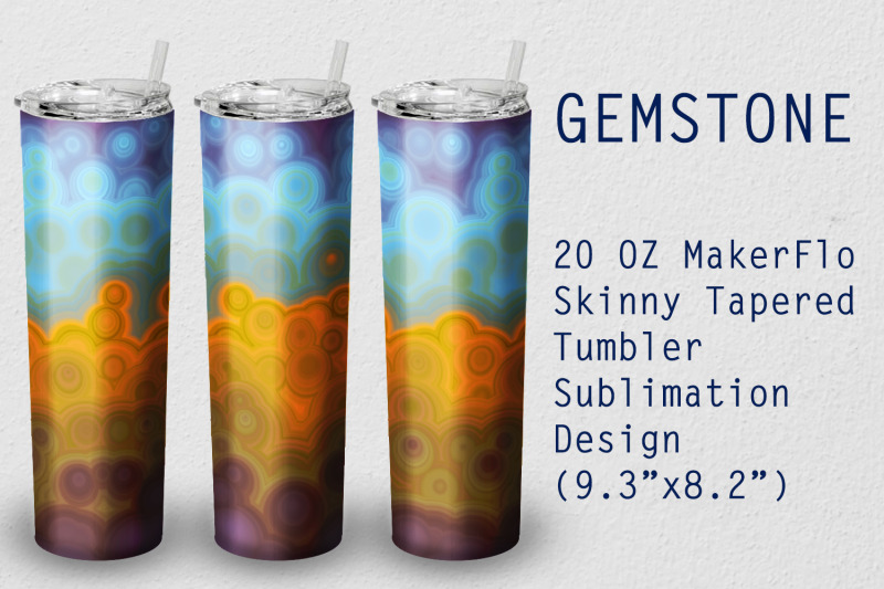 tumbler-tapered-20-oz-sublimation-gem-stone-wrap-design