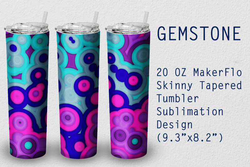 tumbler-tapered-20-oz-sublimation-gem-stone-wrap-design