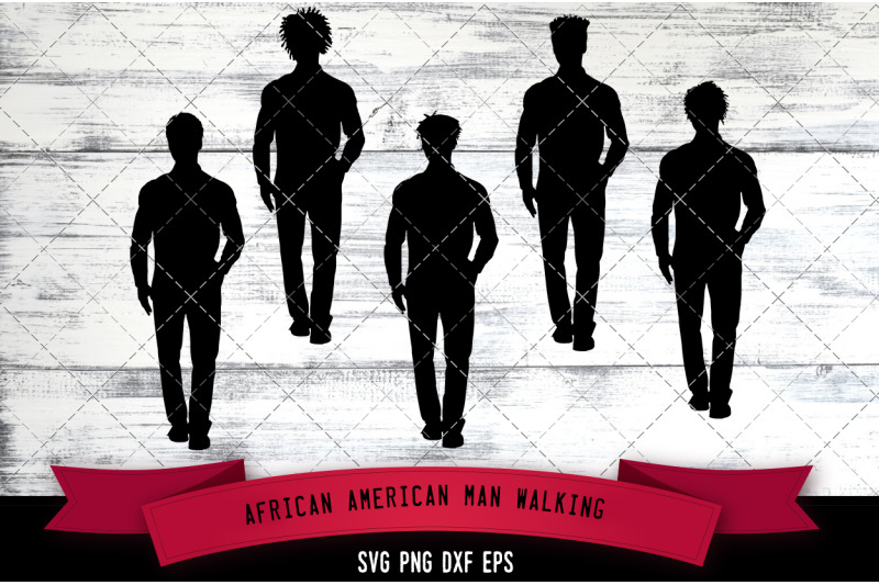 african-american-man-walking-silhouette-svg