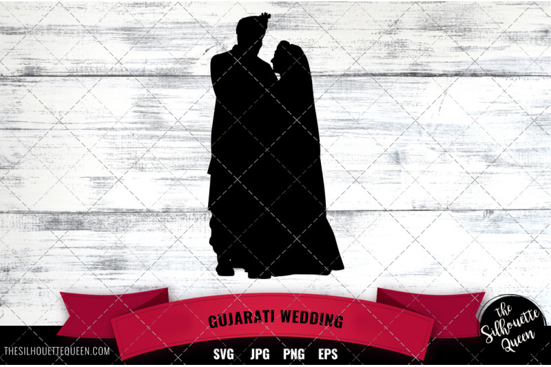 gujarati-wedding-couple-svg-cut-svg-files-for-silhouette-cameo