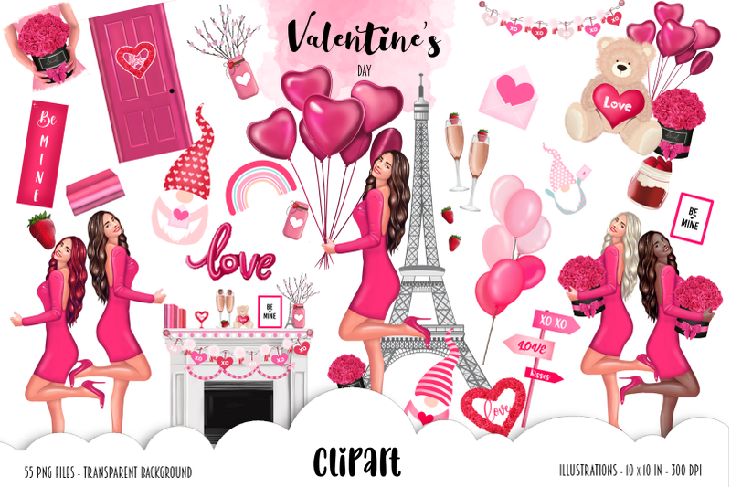 valentines-day-clipart-fashion-girl-illustration-valentine-gnome