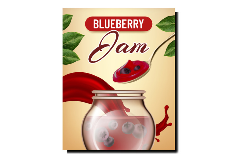 blueberry-jam-creative-promotional-banner-vector