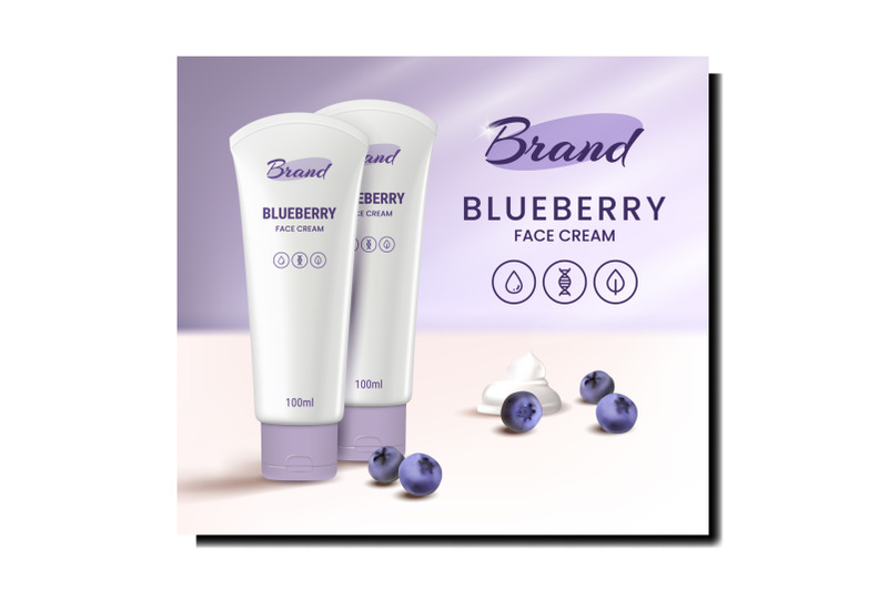 blueberry-face-cream-creative-promo-poster-vector