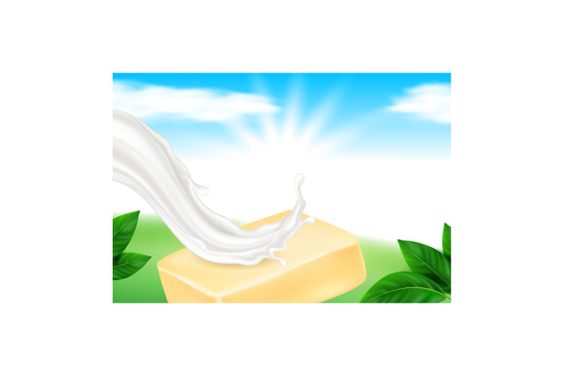 butter-organic-creative-promotional-banner-vector