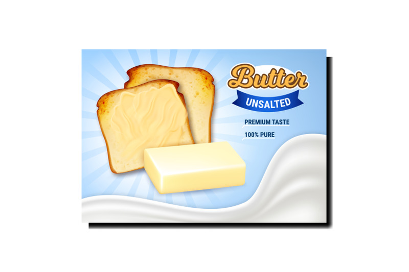 butter-unsalted-creative-promotional-poster-vector