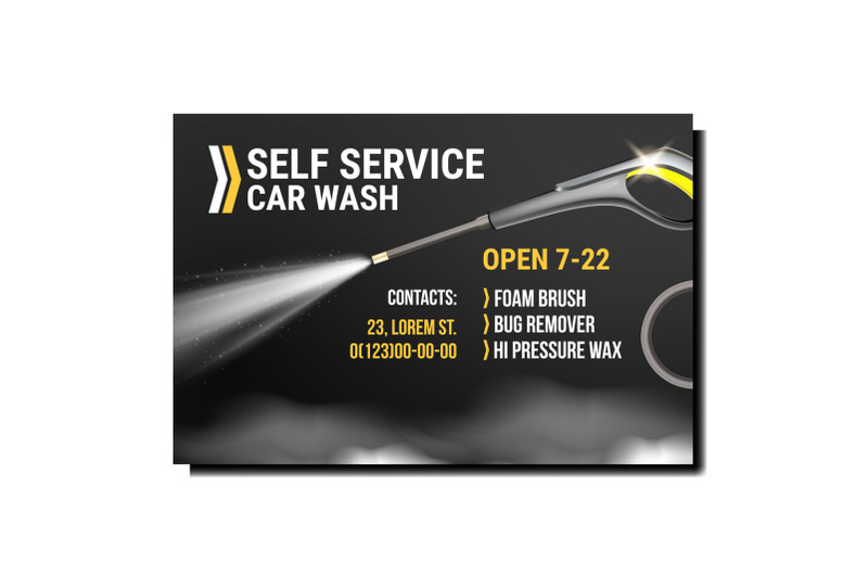 car-wash-self-service-promotion-poster-vector