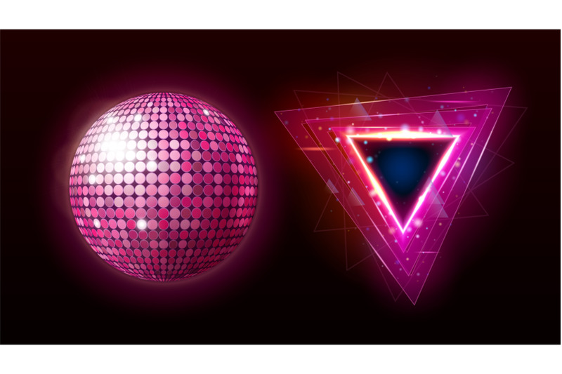 night-club-disco-ball-and-lamp-tools-set-vector