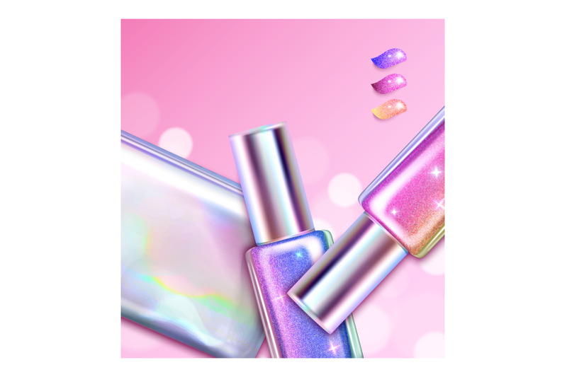 holographic-cosmetics-poster-cream-vector