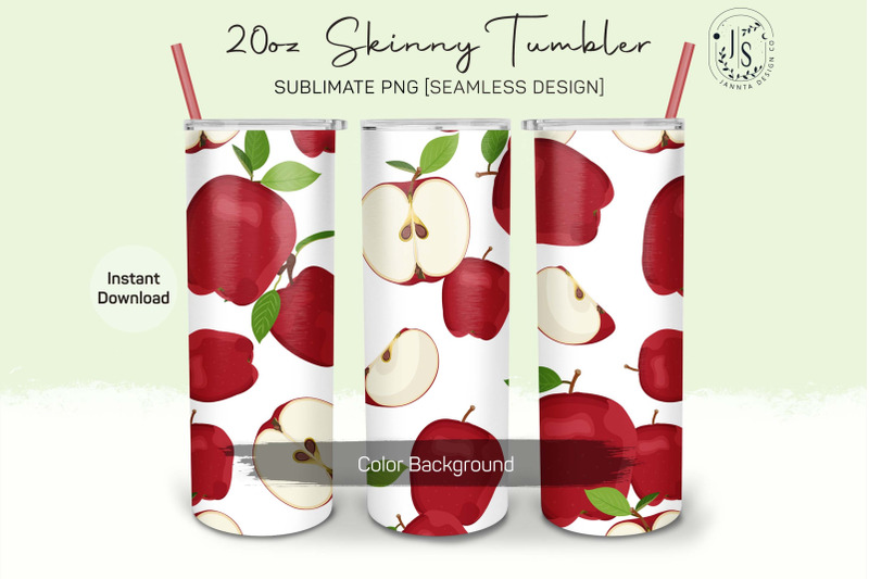 apple-fruit-20oz-tumbler-sublimation-wraps