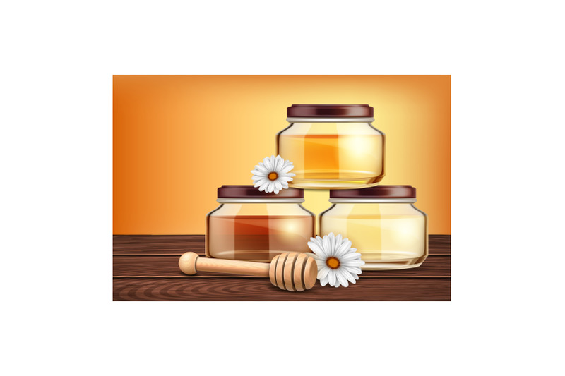 honey-bee-food-product-background-vector