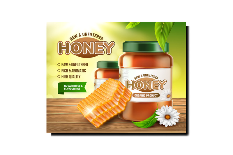 honey-bee-food-product-ad-vector