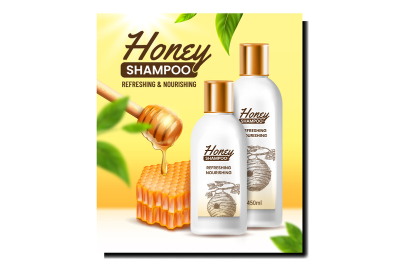 shampoo-honey-cosmetics-skincare-vector