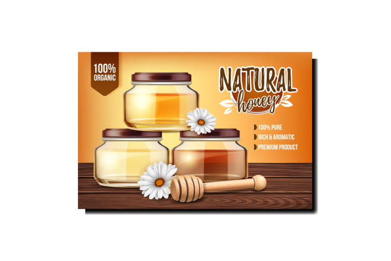 honey-bee-food-product-background-vector