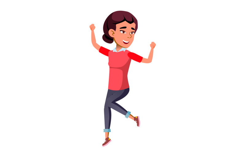 celebrate-jumping-teen-girl-vector