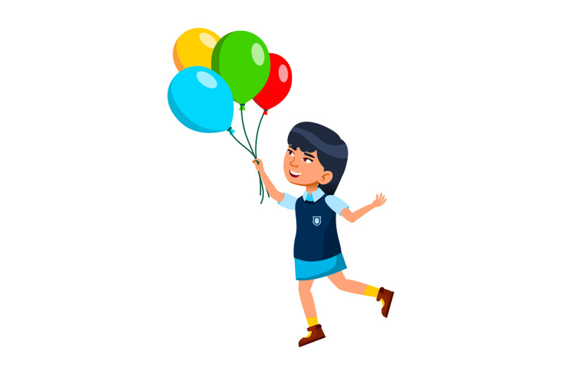 kid-girl-playing-with-helium-balloons-bunch-vector